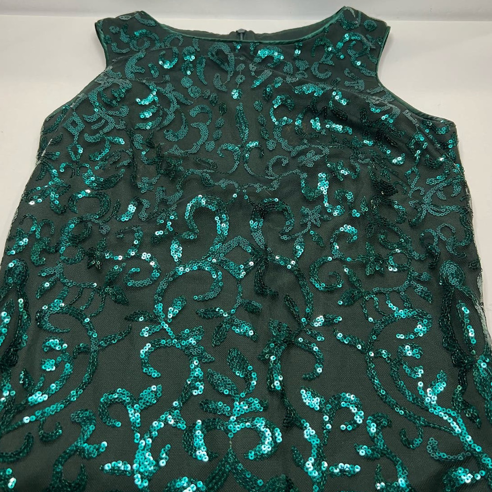 New Vince Camuto 2 Sequins Emerald Green Shift Mi… - image 8